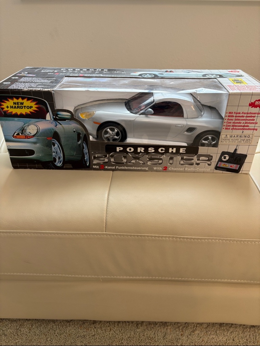 Porsche Boxster Silver RC Car in Retail Box- Vintage Collectible